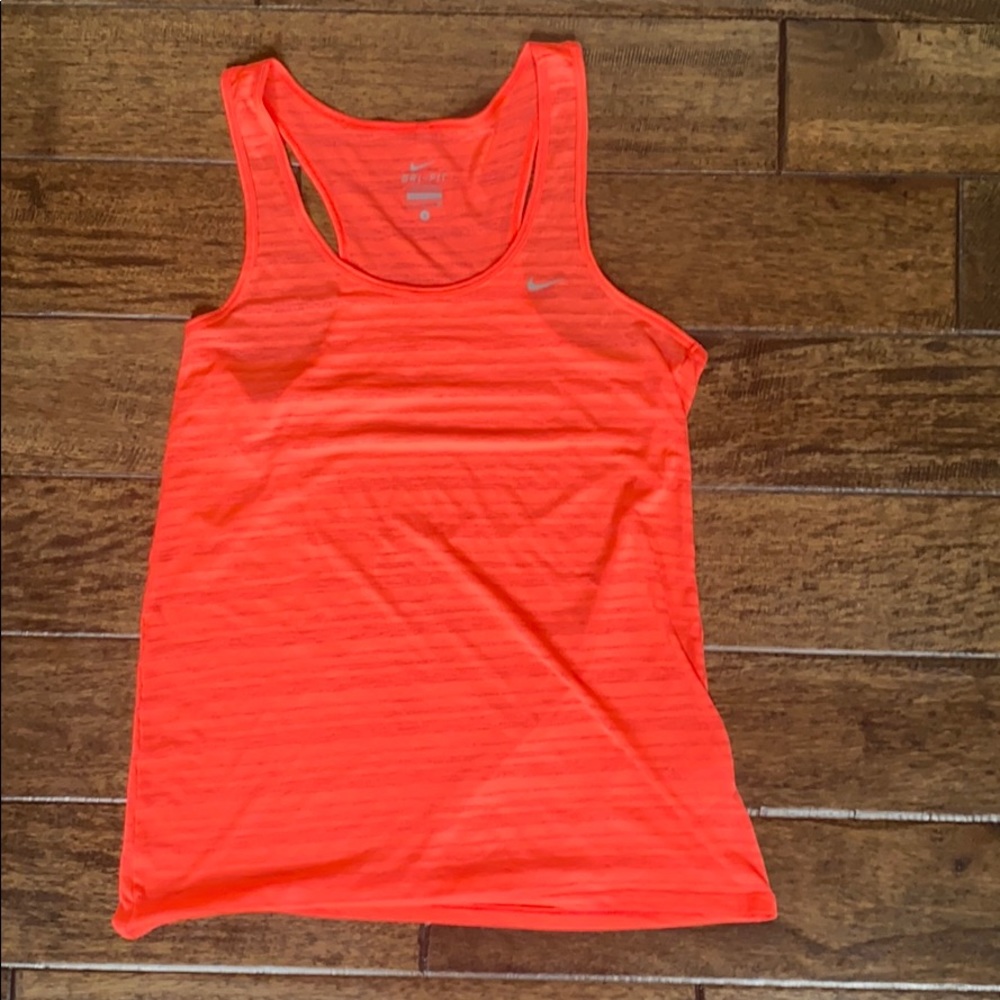 Nike Orange Dey Fit Exercise Tank